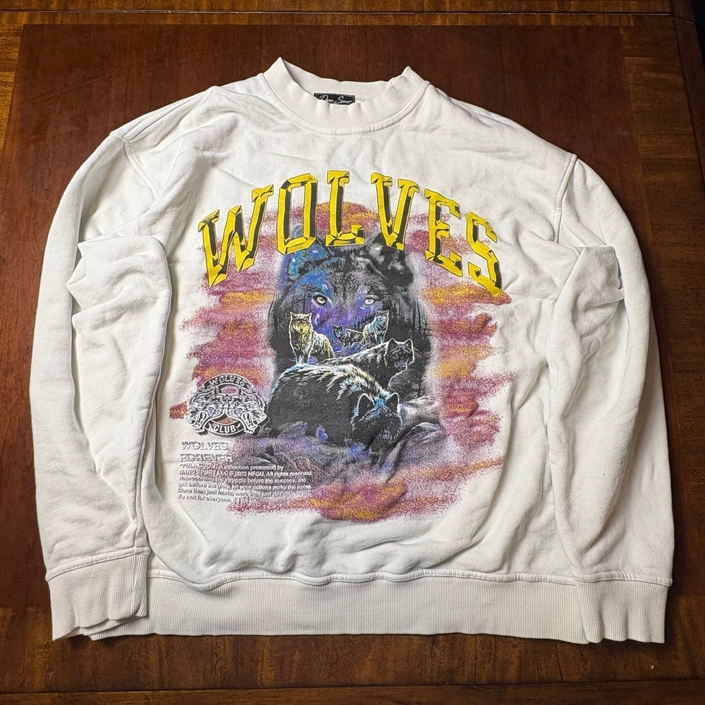 Darc Sport Wolves Club Premium Vintage Graphic Crewneck Sweatshirt XL